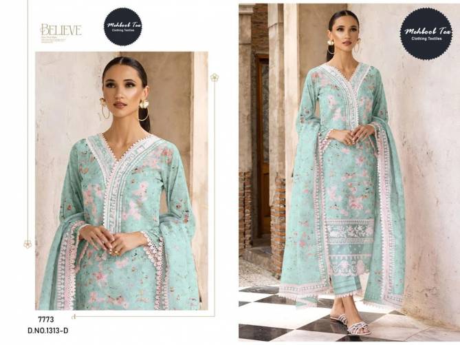1313 A To D Mehboob Tex Embroidery Pure Cotton Pakistani Suits Wholesale Suppliers In India
